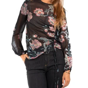 PINKO BLUSA  GEORGETTE FLOREALE ANCORA