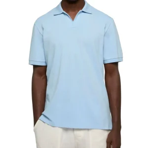 Mc2 Saint Barth Polo Tinta Unita Charles Azzurro