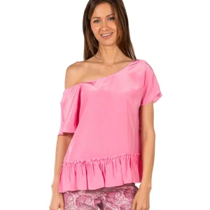 Twinset Blusa in Crepe di Seta PS8235 Rosa