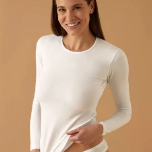 Maglia Manica Lunga Girocollo in Cotone Elasticizzato Jadea 4055