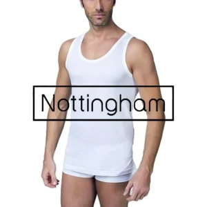 NOTTINGHAM - Canotta uomo spalla larga 100% cotone - 3 Pezzi - VL700