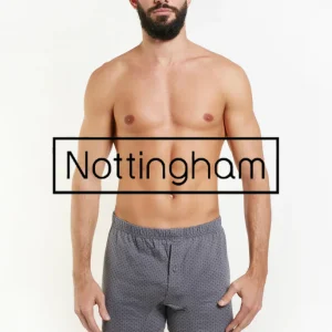 NOTTINGHAM -  BX765 Boxer uomo in cotone apertura anteriore - 6 Pezzi