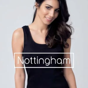 NOTTINGHAM - Canotta donna spalla larga con bordino lucido - VL4014 - 3 Pezzi
