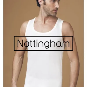 NOTTINGHAM - Canotta uomo in lana cotone VL16 - 3 Pezzi