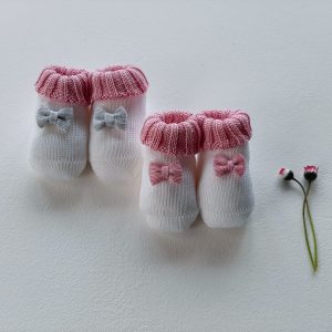 Scarpette bicolore fiocchetto