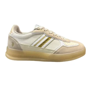 US POLO CAMPY WHITE-beige mesh DONNA