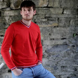 Maglia maniche lunghe in puro Cotone Rosso Cod 280-281-282-283