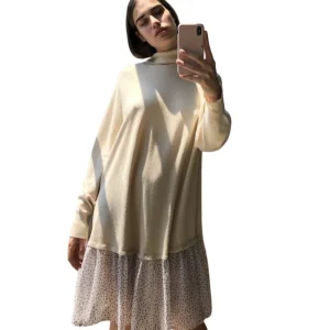 SEMICOUTURE ABITO SERENITY IN MAGLIA CON BALZA POIS S0WB34