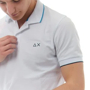 SUN68 POLO A32110 BIANCA CON PROFILO SOTTILE