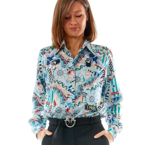 5 PROGRESS CAMICIA OVERSIZE STAMPA NEW HORSE