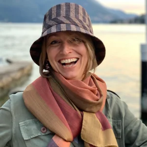 Stola pura Lana stampata disegno sfumato colore Ruggine Cod 361