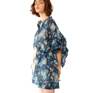 SEMICOUTURE SHORTS STAMPA ROSE Y2SS32 BLU