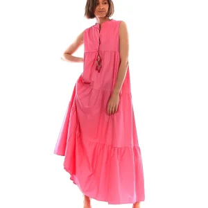 KAOS JEANS ABITO LUNGO BALZE OPJMA002 CORALLO