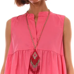 TWINSET COLLANA CON PENDENTE DI PERLINE 221TO5067 ROSA ORO