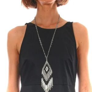 TWINSET COLLANA CON PENDENTE DI PERLINE 221TO5067 BIANCO NERO