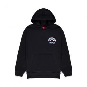 Checkered Shark Hoodie Black