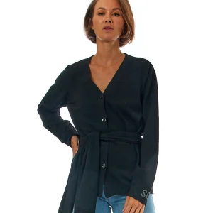 SEMICOUTURE CARDIGAN MATILDA Y2WG08 NERO