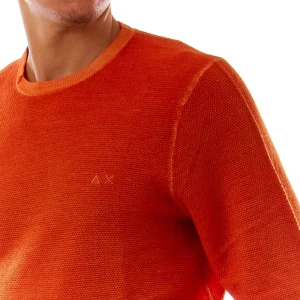 SUN68 MAGLIA GIROCOLLO PUNTO RISO K42127 ARANCIONE