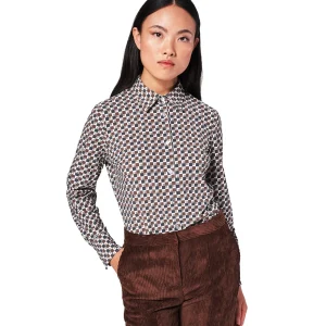 MONDRIAN VENEZIA CAMICIA IN FANTASIA GEOMETRICA 39024 MULTICOLORE