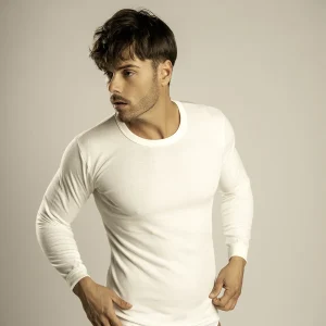 50034 MAGLIA MANICA LUNGA IN LANA/COTONE – MANSUE’