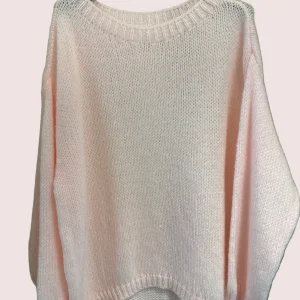 maglia  girocollo rosa lineaelle