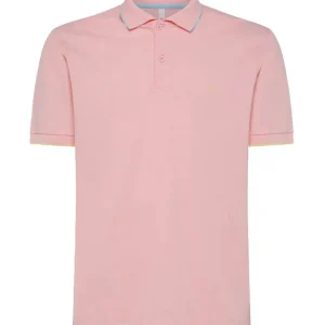 SUN68 POLO CON PROFILO SOTTILE SUL COLLETTO A33111 ROSA