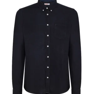SUN68 CAMICIA IN LINO B/D L/S S33103 BLU NAVY