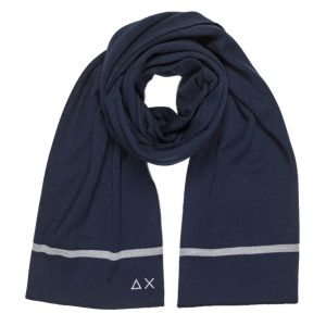 SUN68 SCIARPA BASIC STRIPE C4312 BLU NAVY