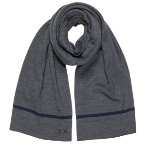 SUN68 SCIARPA BASIC STRIPE C43102 GRIGIO