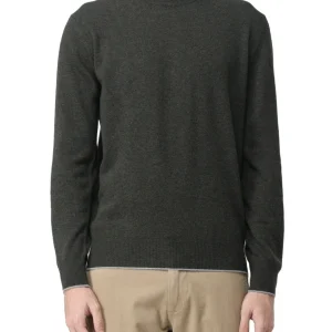 ALTEA MAGLIA GIROCOLLO IN LANA CON TOPPE 2361000 VERDE SCURO