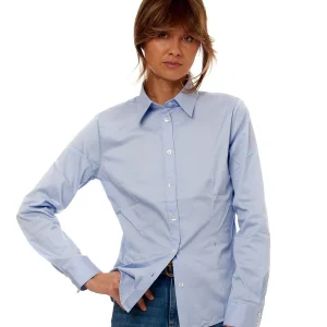 MONDRIAN VENEZIA CAMICIA SLIM FIT IN POPELINE AZZURRO