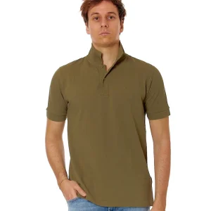 SUN68 POLO TINTO FREDDO A33103 VERDE MILITARE
