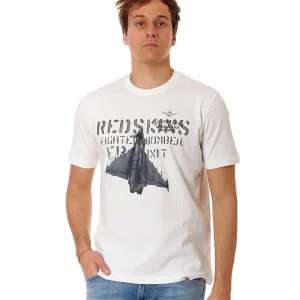 AERONAUTICA MILITARE T-SHIRT 103º SQUADRONE RED SKINS TS2212J641 BIANCO