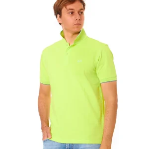 SUN68 POLO CON PROFILO SOTTILE SUL COLLETTO A34113 LIME