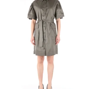 KAOS ABITO CHEMISIER CON TASCONI QP1MR013 VERDE MILITARE