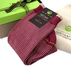 Calze Donna millerighe mezzo gambaletto cotone Bordeaux Cod. 674