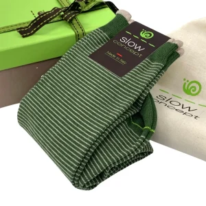 Calze Donna millerighe mezzo gambaletto cotone Verde Cod. 675