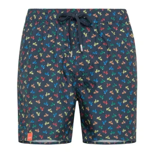 SUN68 BEACH PANTALONCINI DA MARE CON FANTASIA VESPA H34127 BLU NAVY