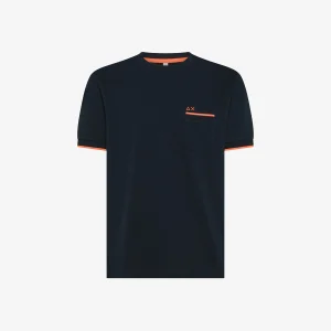 T-shirt PIQUE SMALL STRIPE FLUO