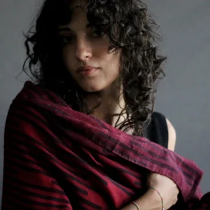 Sciarpa pura Lana stampata disegno Togo colore Bordeaux Cod. 688