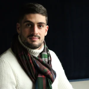 Sciarpa Uomo in Pura Lana disegno madras Marrone Cod. 696