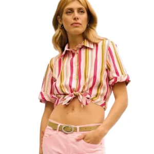 KAOS JEANS CAMICIA CORTA RIGATA PPJCO028 MULTICOLORE