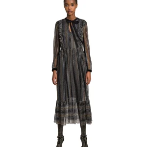 TWINSET ABITO LUNGO IN PIZZO LUREX 192TT2360