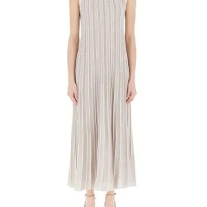 D.EXTERIOR ABITO PLISSE' IN LUREX 58052 LINO