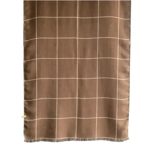 Sciarpa Uomo Garza di Lana stampata disegno gessato monocolore Cammello Cod 709