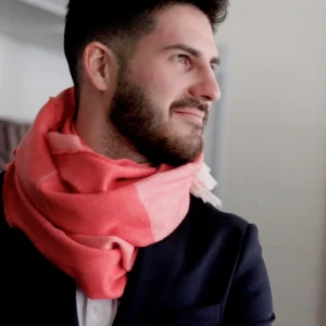Sciarpa Uomo Cashmere Corallo Cod 721