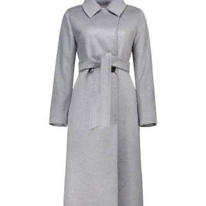 MAX MARA STUDIO CAPPOTTO A VESTAGLIA BCOLLAG GRIGIO MEDIO