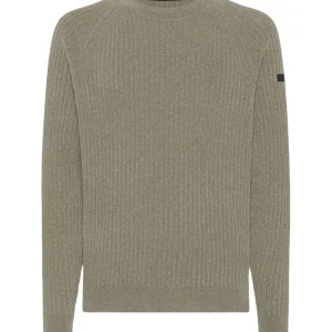 RRD MAGLIONE A COSTE VELVET RAVE ROUND W24137 GRIGIO TORTORA