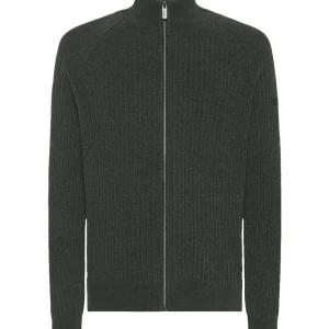 RRD MAGLIA A COLLO ALTO VELVET RAVE FULL ZIP W24139 VERDE BOSCO