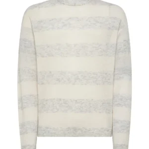 SUN68 MAGLIA ROUND ALPACA STRIPES K44186 GRIGIO
